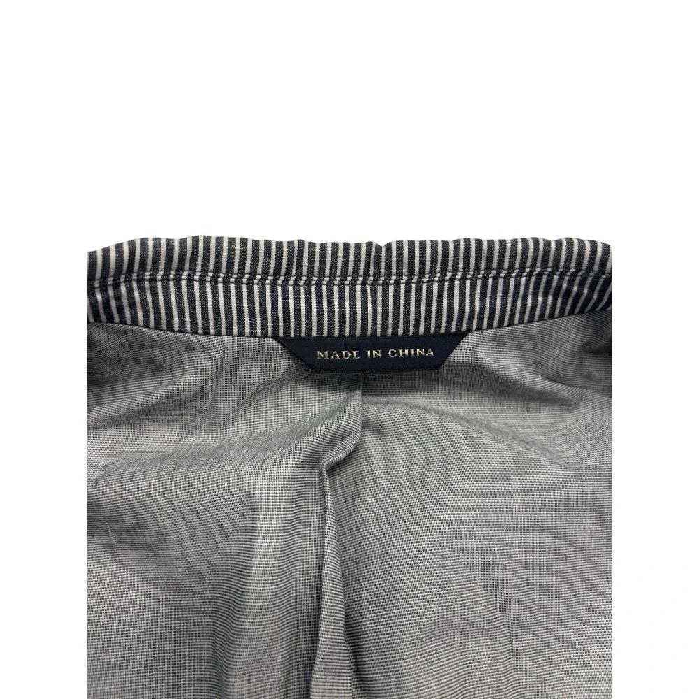 Banana Republic 40S Blue White Stripe Linen Cotton Blazer Jacket Sport Suit Coat